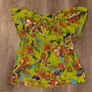 Unique Spectrum Vibrant Floral Blouse